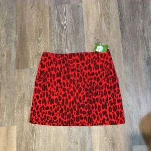 *Kate Spade Girls Red Leopard Print Skirt New❤️